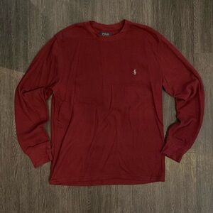 Polo by Ralph Lauren Men's Burgundy Long Sleeve Thermal Shirt